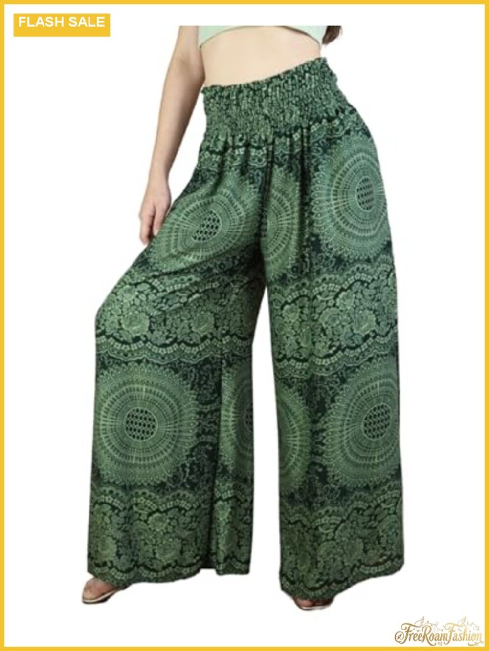 Wide Leg High Waisted Flowy Palazzo Pants with Pockets